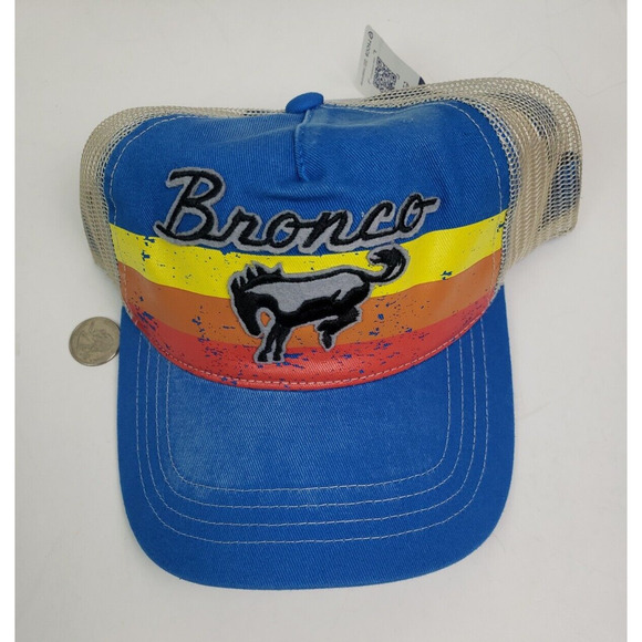New With Tags, Ford Bronco Hat Cap w/Distressed Mesh Back Snap closure Trucker - Picture 1 of 7